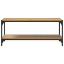 vidaXL TV szekrény Artisan tölgy 100x33x41cm Műszaki fa és vas