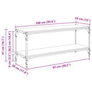 vidaXL TV szekrény Artisan tölgy 100x33x41cm Műszaki fa és vas
