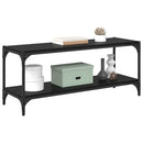 vidaXL TV szekrény Fekete tölgy 100x33x41cm Műszaki fa és vas