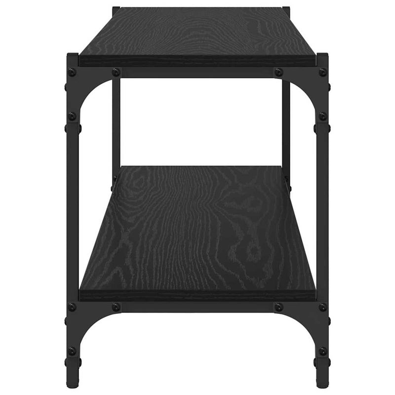 vidaXL TV szekrény Fekete tölgy 100x33x41cm Műszaki fa és vas