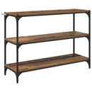 vidaXL Könyvespolc Régi fa 100 x 33 x 70,5 cm Műszaki fa és vas