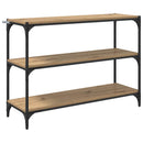 vidaXL Könyvespolc kézműves tölgy 100 x 33 x 70,5 cm Műszaki fa és vas