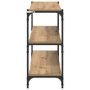 vidaXL Könyvespolc kézműves tölgy 100 x 33 x 70,5 cm Műszaki fa és vas