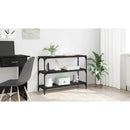 vidaXL Könyvespolc Musta tammi 100 x 33 x 70,5 cm Műszaki fa és vas