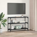 vidaXL Könyvespolc Musta tammi 100 x 33 x 70,5 cm Műszaki fa és vas