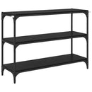 vidaXL Könyvespolc Musta tammi 100 x 33 x 70,5 cm Műszaki fa és vas