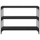 vidaXL Könyvespolc Musta tammi 100 x 33 x 70,5 cm Műszaki fa és vas