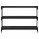 vidaXL Könyvespolc Musta tammi 100 x 33 x 70,5 cm Műszaki fa és vas