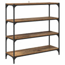 vidaXL Könyvespolc Öreg fa 100 x 33 x 100 cm Műszaki fa és vas