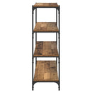 vidaXL Könyvespolc Öreg fa 100 x 33 x 100 cm Műszaki fa és vas