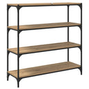 vidaXL Könyvespolc Artisan tölgy 100 x 33 x 100 cm Műszaki fa és vas