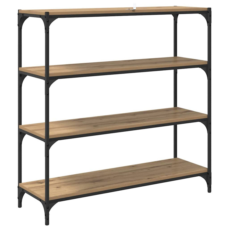 vidaXL Könyvespolc Artisan tölgy 100 x 33 x 100 cm Műszaki fa és vas