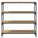 vidaXL Könyvespolc Artisan tölgy 100 x 33 x 100 cm Műszaki fa és vas