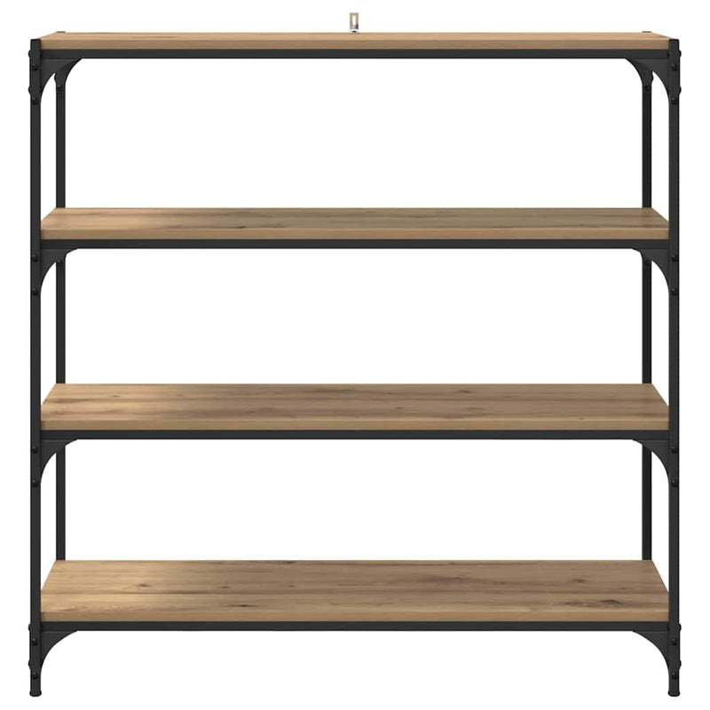 vidaXL Könyvespolc Artisan tölgy 100 x 33 x 100 cm Műszaki fa és vas