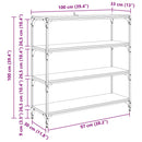 vidaXL Könyvespolc Artisan tölgy 100 x 33 x 100 cm Műszaki fa és vas