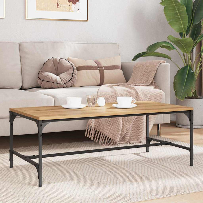 vidaXL Dohányzóasztal Artisan tölgy 100 x 50 x 35 cm Faanyag