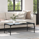 vidaXL Dohányzóasztal Fekete tölgy 100 x 50 x 35 cm Faanyag