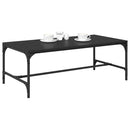 vidaXL Dohányzóasztal Fekete tölgy 100 x 50 x 35 cm Faanyag