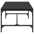 vidaXL Dohányzóasztal Fekete tölgy 100 x 50 x 35 cm Faanyag