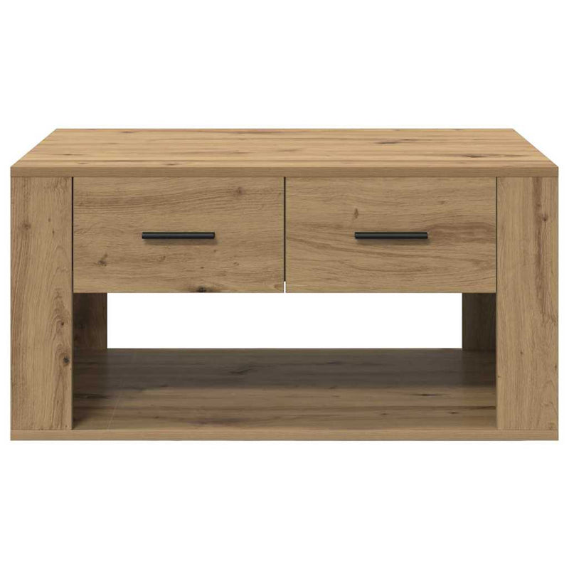 vidaXL Dohányzóasztal fiókkal Artisan tölgy 80 x 50 x 40 cm Faanyag