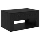 vidaXL Dohányzóasztal fiókkal Fekete tölgy 80 x 50 x 40 cm Faanyag