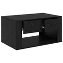 vidaXL Dohányzóasztal fiókkal Fekete tölgy 80 x 50 x 40 cm Faanyag