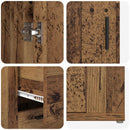 vidaXL Széf fiókkal Öreg fa 100 x 33 x 59.5 cm Faanyag