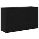 vidaXL Széf fiókkal Fekete tölgy 100 x 33 x 59.5 cm Faanyag