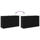 vidaXL Széf fiókkal Fekete tölgy 100 x 33 x 59.5 cm Faanyag