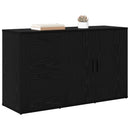 vidaXL Széf fiókkal Fekete tölgy 100 x 33 x 59.5 cm Faanyag