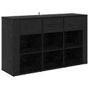 vidaXL Széf fiókkal Fekete tölgy 100 x 30 x 59,5 cm Faanyag