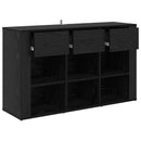 vidaXL Széf fiókkal Fekete tölgy 100 x 30 x 59,5 cm Faanyag
