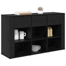 vidaXL Széf fiókkal Fekete tölgy 100 x 30 x 59,5 cm Faanyag