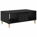vidaXL Dohányzóasztal fiókkal Fekete tölgy 90 x 50 x 26.5 cm Faanyag