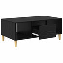 vidaXL Dohányzóasztal fiókkal Fekete tölgy 90 x 50 x 26.5 cm Faanyag