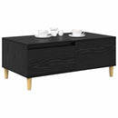 vidaXL Dohányzóasztal fiókkal Fekete tölgy 90 x 50 x 26.5 cm Faanyag