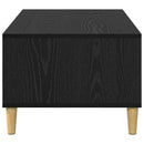 vidaXL Dohányzóasztal fiókkal Fekete tölgy 90 x 50 x 26.5 cm Faanyag