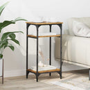 vidaXL Oldal asztal polcokkal Öreg fa 40 x 30 x 75 cm Faanyag