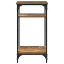 vidaXL Oldal asztal polcokkal Öreg fa 40 x 30 x 75 cm Faanyag