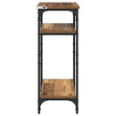 vidaXL Oldal asztal polcokkal Öreg fa 40 x 30 x 75 cm Faanyag