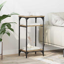 vidaXL Oldal asztal polcokkal Artisan tölgy 40 x 30 x 75 cm Faanyag