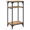 vidaXL Oldal asztal polcokkal Artisan tölgy 40 x 30 x 75 cm Faanyag