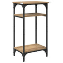 vidaXL Oldal asztal polcokkal Artisan tölgy 40 x 30 x 75 cm Faanyag