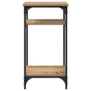 vidaXL Oldal asztal polcokkal Artisan tölgy 40 x 30 x 75 cm Faanyag