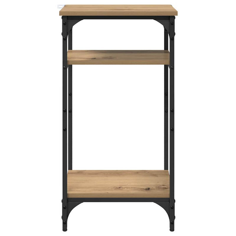 vidaXL Oldal asztal polcokkal Artisan tölgy 40 x 30 x 75 cm Faanyag