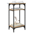 vidaXL Oldal asztal polcokkal Artisan tölgy 40 x 30 x 75 cm Faanyag