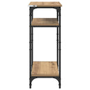 vidaXL Oldal asztal polcokkal Artisan tölgy 40 x 30 x 75 cm Faanyag