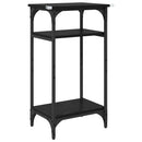 vidaXL Oldal asztal polcokkal Fekete tölgy 40 x 30 x 75 cm Faanyag