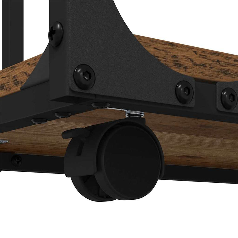 vidaXL Oldal asztal polcokkal Öreg fa 50 x 35 x 55.5 cm Faanyag