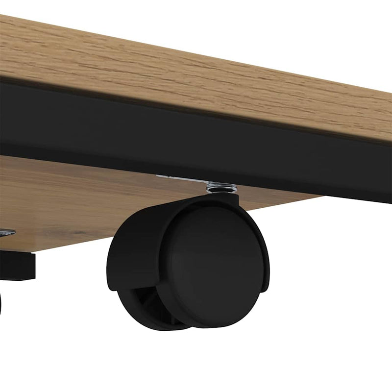 vidaXL Oldal asztal polcokkal Artisan tölgy 50 x 35 x 55.5 cm Faanyag